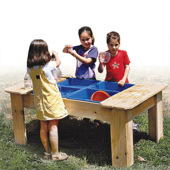 שולחן מים מתקן משחק לחצר גני ילדים , פיברן מומחים במתקנים לגני שעשועים