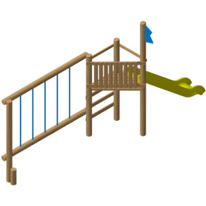 מתקן משחק ופעילות משולב לילדים מעץ רוביניה דגם EKO-2024