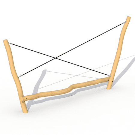 קורת איזון ושיווי משקל מעץ רוביניה RO361 | חוויית תנועה ויציבות לילדים – פיברן