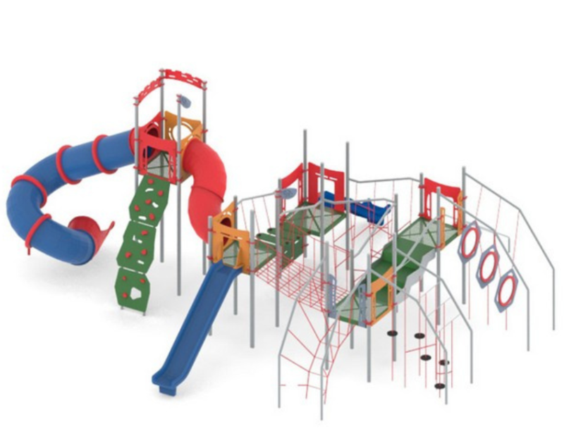 מתקן אקסטרים משולב ממתכת דגם אמזונס X-235.02