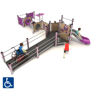 מתקן שעשועים משולב מנירוסטה דגם FEP-6044