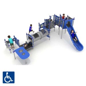 מתקן שעשועים משולב מונגש מנירוסטה דגם FBL-1702