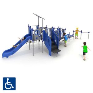 מתקן שעשועים משולב מונגש מנירוסטה דגם BL-1706