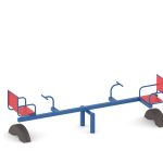 נדנדת עלה ורד לארבעה עם משענת מק"ט D-4550 - פיברן