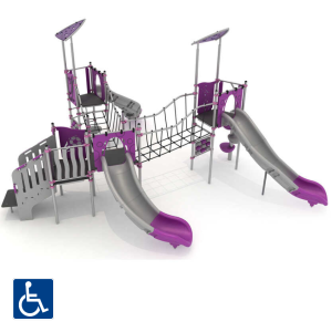מתקן שעשועים משולב מנירוסטה דגם FEP-8408