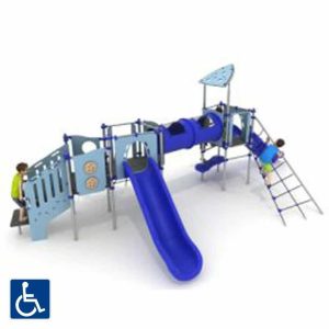 מתקן שעשועים משולב מנירוסטה דגם FHX-8303