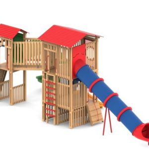 מתקן שעשועים משולב מעץ דגם "פוקימון"