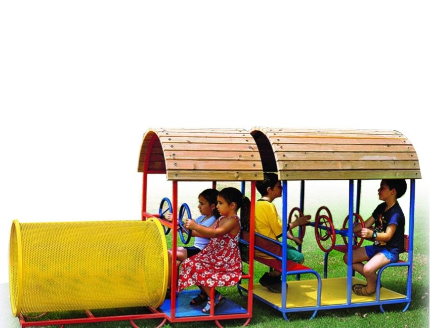 קרון+קטר גג עץ P-9650 - פיברן