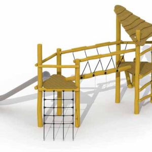 מתקן שעשועים דגם "גשר החיפושיות" מעץ רוביניה RO501
