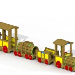 מתקן שעשועים, רכבת 3 קרונות מעץ דגם T101+T201+T300+T400 - פיברן