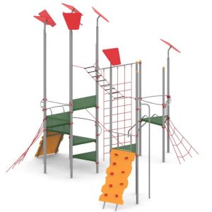 מתקן שעשועים משולב ממתכת דגם שחפים