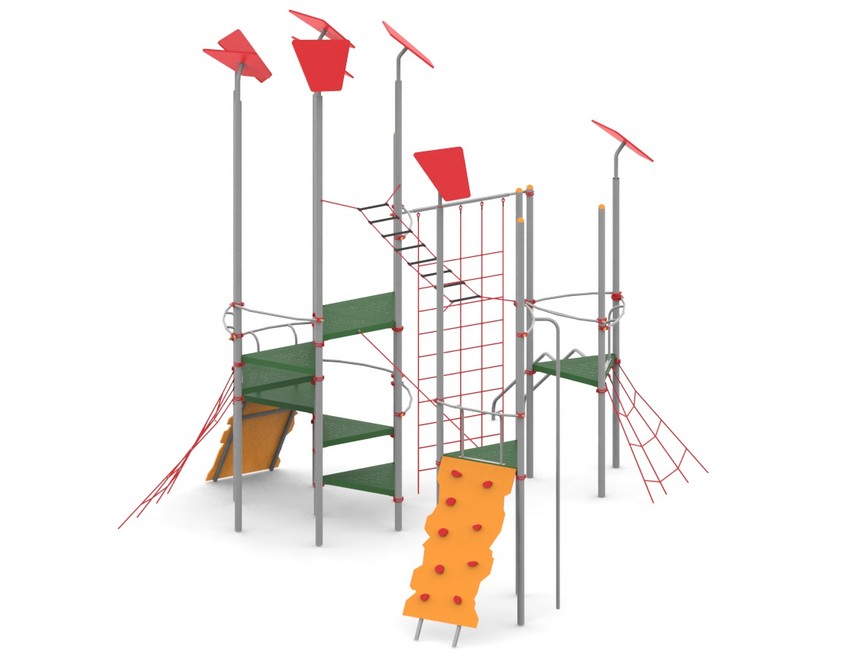 מתקן שעשועים משולב ממתכת דגם שחפים X-205.02