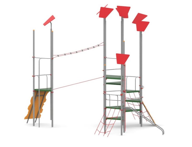 מתקן שעשועים משולב ממתכת דגם שחפים X-205.02