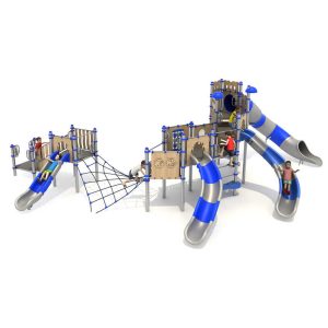 מתקן שעשועים מגלשות וכבלים מנירוסטה דגם HX-6237
