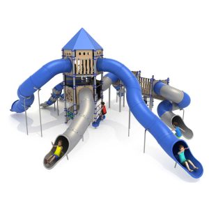 מתקן שעשועים מונגש עם מגלשות מנירוסטה דגם HX-7212