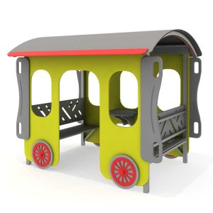 מתקן שעשועים לפעוטות מנירוסטה דגם קרון רכבת FPZ-2120